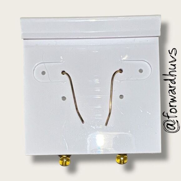 Bundle Sale 3 for $15 | Hand Crafted Yellow Glass Bead Earrings - Picture 5 of 6